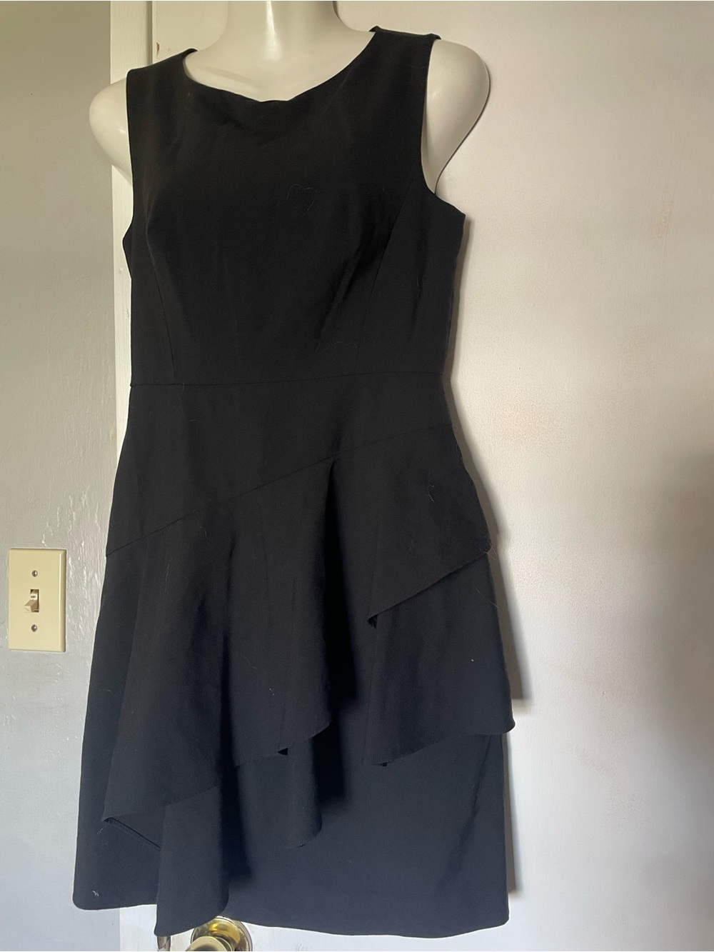 Banana Republic Black Sleeveless Asymmetrical Layered Dress